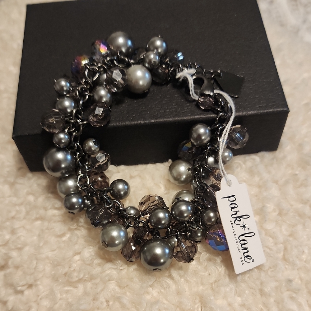 Park Lane Black and Silver Beaded Bracelet